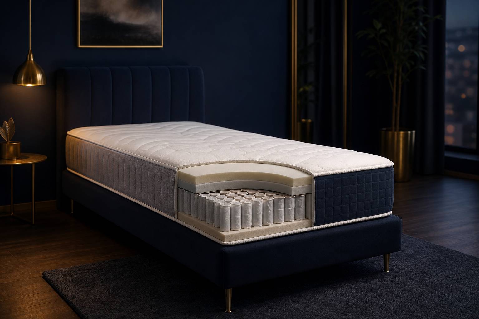 Matelas 90x200 cm mousse ou ressorts texture chambre confortable