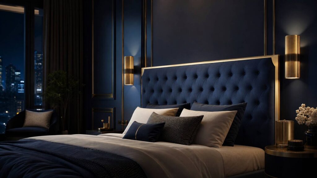 Tete de lit design capitonnee rembourree panneau elegant chambre sophistiquee