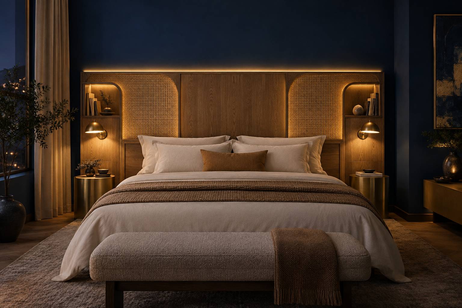 Illustration éditoriale du sujet : Tête de lit originale : 20 idées déco pour personnaliser sa chambre