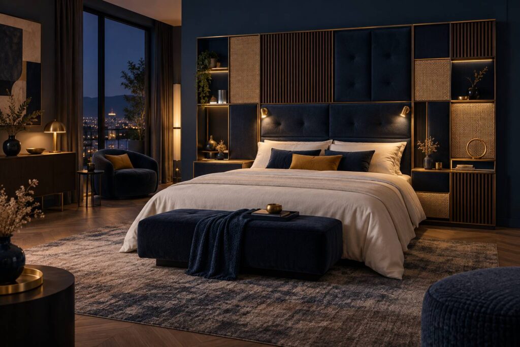 Illustration éditoriale du sujet : Tête de lit originale : 20 idées déco pour personnaliser sa chambre