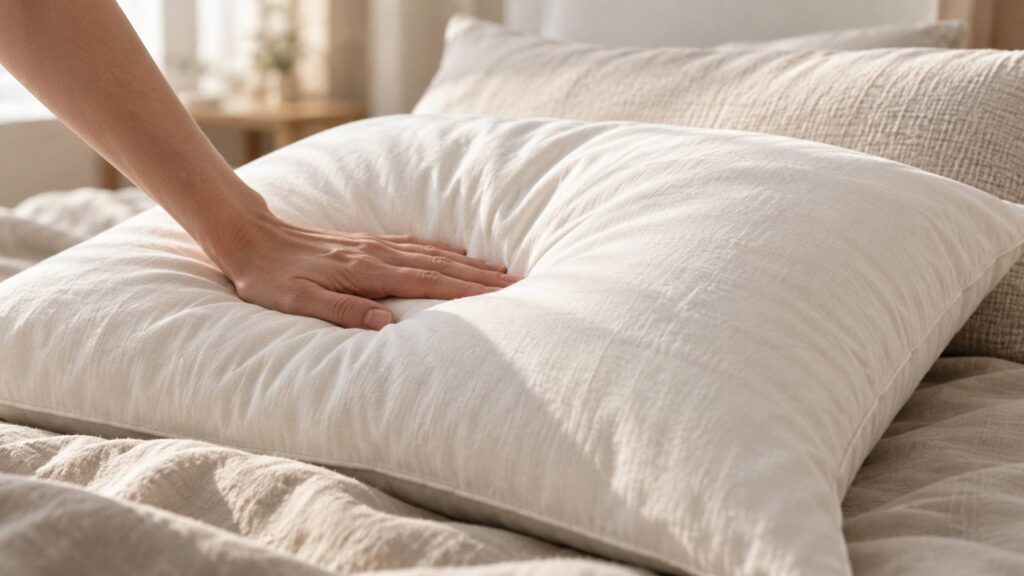Illustration de détail sur le sujet : Coussin de lit : quels modèles pour un confort optimal ?