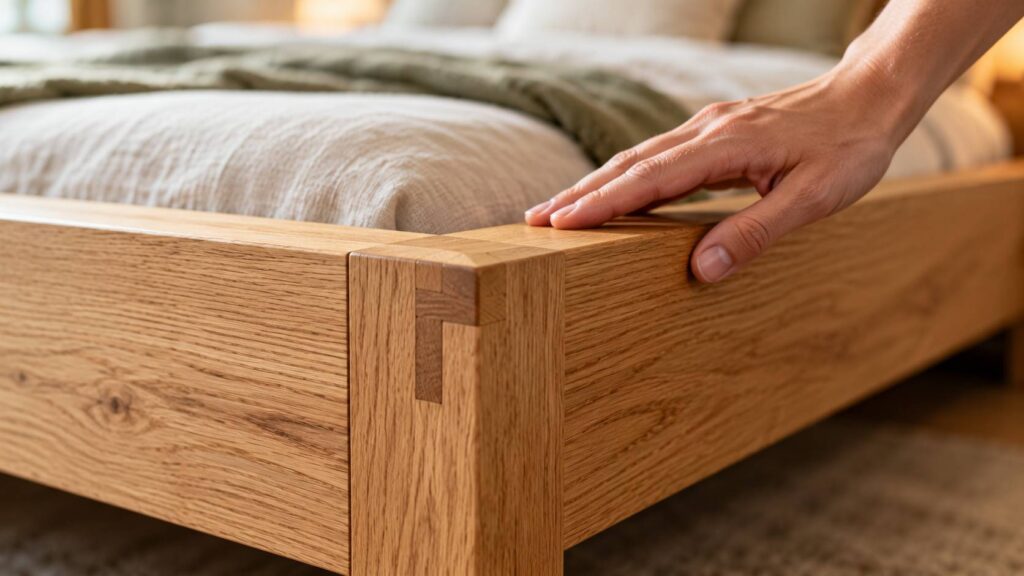 Illustration de détail sur le sujet : Lits en bois : essences, styles et critères de qualité